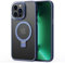 Magnetico Cover Compatibile con iPhone 14,Traslucida Matte Sottile Custodia con Supporto ad Anello,Blu