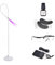 CLDRHD UV LED Licht Wimpernverlängerungssystem LED Wimpernlampe, 2 Flaschen UV-Kleber, 50 Augenklappe + Brille, Kleber ausgehärtet in 1-3 Sekunden, mit Fußpedal | Einstellbare Spotgröße