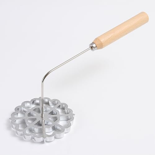 Molde Buñuelos con Mango de Madera | Cortadores de galletas con prensa de flores | Molde creativo para galletas con roseta desmontable | Utensilios de cocina para hacer galletas con forma de roseta