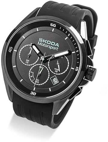 Skoda 000050800A Armbanduhr Chronograph Motorsport, schwarz