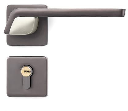 TEmkin Leise Magnetschlösser für den Innenbereich, Schlafzimmertürschlösser, Diebstahlschutz, geteilter Holztürgriff (D 15,1 cm)