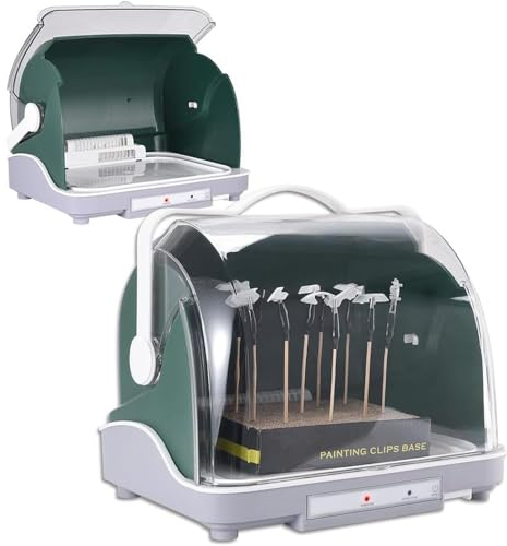 Cabine sèche for aérographe, déshydrateur de peinture de grande capacité avec couvercle anti-poussière, température et temps de cabine de séchage à température constante, for modèles de pulvérisation,