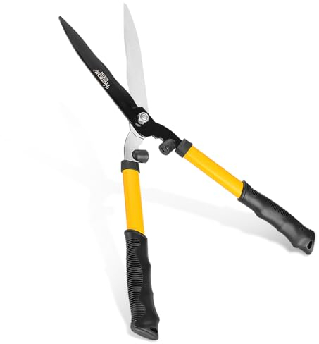 Hoteche 21/540mm Heckenschere Karbonstahl Scheren mit PVC Griff – Ideal für Baum- und Strauchschnitt