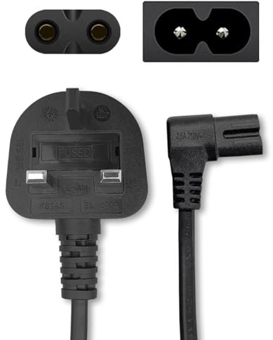 SHAFI® 5M Figure 8 Power Lead IEC C7 Compatible with Samsung TV Power Cable PS5 Xbox - Replacement for Samsung Soundbar HW Q950 Surround Speakers SWA 9500S UK Plug - 5 Meter