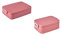 Mepal | Take a Break Duo Pack | Brotdose To Go | Lunchboxen für 2 bis 4 Sandwiches oder 4 bis 8 Brotscheiben | ideal für Meal Prep | Essenbox mit Unterteilung | Vivid mauve