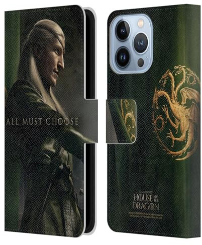Head Case Designs Offizielle House of The Dragon: Television Series Aemond Charakter-Posters Aus Staffel 2 Leder Brieftaschen Handyhülle Hülle Huelle kompatibel mit Apple iPhone 13 Pro