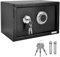 ALSTEN TECH Tresor Coffre-fort à combinaison mécanique + serrure à double panneton Coffre-fort mural noir 30 x 20 x 20 cm 8 kg