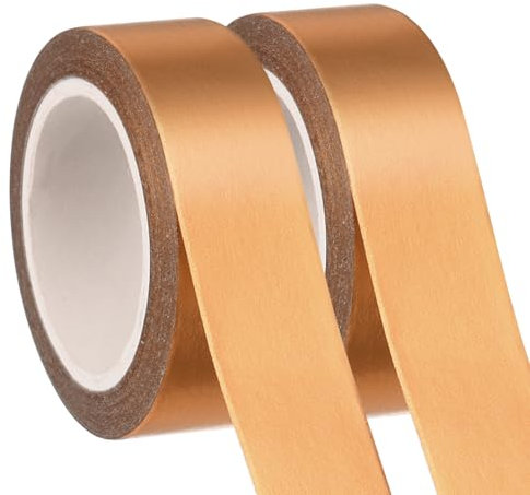 PATIKIL Nastro Washi Lamina Adesivo Carta, 2 Rotoli Nastro Adesivo Decorativo Autoadesivo Painting Tape per Journaling, Scrapbooking e Confezione Regalo, Bronzo Oro 3/5 Pollice x 32 Ft