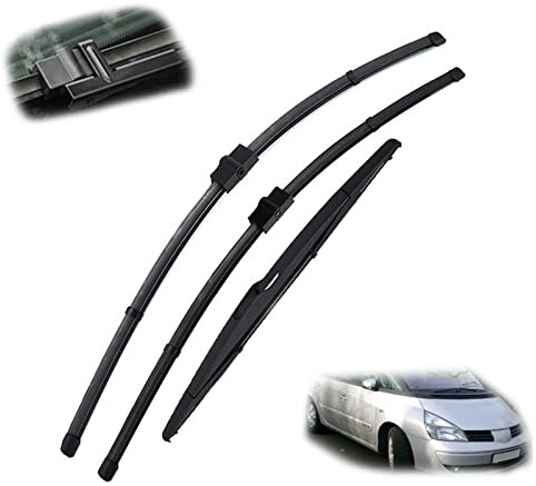 YDYBDA Juego De Escobillas Limpiaparabrisas para R&enault para Espace 4 IV Limpiaparabrisas Trasero Delantero 2003 2004 2005 2006 2007 2008 2009 2010 2011 2012 2013 Duradero