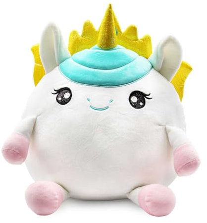 SquishPets Big Galupy Rainbow Unicorn Lily - Einhorn Plüschtier 30cm zum Kuscheln und Spielen, 6 Farben
