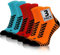 sesto senso Sport Socken Damen Herren 3 Paar Bunte Sportsocken Laufsocken Rot Blau Orange 39-42 3 Pack Rot mix