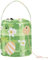 Häkeltaschen Ostern Tag Floral Plaid Grün Stricken Häkeltasche Tragbare Garntasche für Strickset Aufbewahrung Häkeln