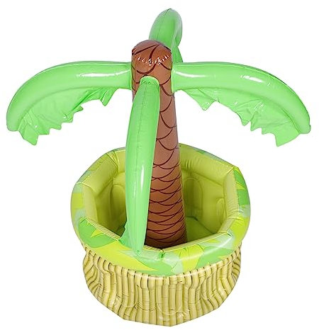 Yardwe Aufblasbarer Kühlbehälter Palmen aus PVC Eiskübel für Sommeratmosphäre Multifunktionaler und Poolparty Deko für Getränke und Eiswürfel