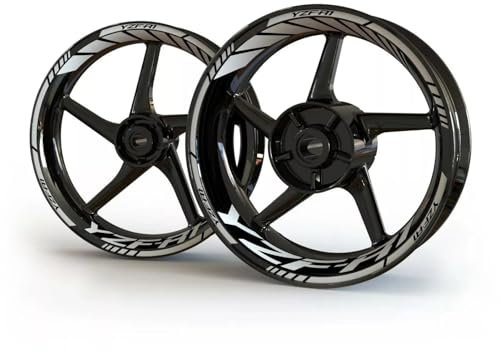 VQLDPX Motorrad-Felgenaufkleber Motorrad-Radaufkleber Für Yamaha YZF R1 YZFR1 YZF-R1 Radaufkleber Felgenaufkleber Radnabenaufkleber Felgenrandaufkleber(Farbe 2)
