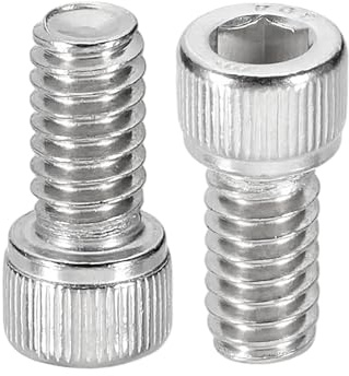 PATIKIL 1/4-20x1/2 Viti a Testa Cilindrica con Esagono Incassato, 10Pz 304 Acciaio Inossidabile Viti Brugola Kit Bulloni a Testa Esagonale, Filettatura Completa, Finitura Brillante