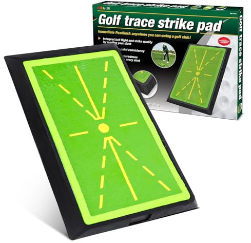 Golf Swing Mat, Golf Hitting Mat with Antislip Rubber Base, Portable Golf Practice Mat for Analysing Swing Path Training Indoor Outdoor