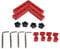 Culnflun Positioning Square Right Angle Splicing Clamp, ABS 90° Adjustable Woodworking Corner Fixture 2 Sets Positioning Squares for Cabinets Picture Frames (Red)
