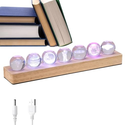 Uhngw Schreibtisch Nachtlicht | Kristallkugel Nachtlicht Für Schreibtisch,Fantastische Beleuchtung Für Meditationsraum, Schlafzimmer, Wohnzimmer Und Studentenzimmer