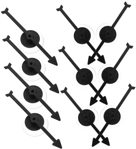 iplusmile 10 pièces Flèches Ventouse pour Plateau Tournant Jeu de Société Plastique Accessoires Ludiques Educatifs Noir