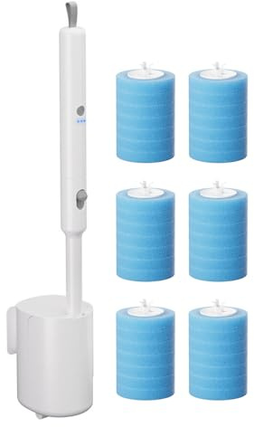 Elektrische rotierende WC-Bürste zur Wandmontage mit Wegwerfkopf, 360-Grad-Reinigung, Schrubber für hartnäckige Flecken, elektrische WC-Bürste