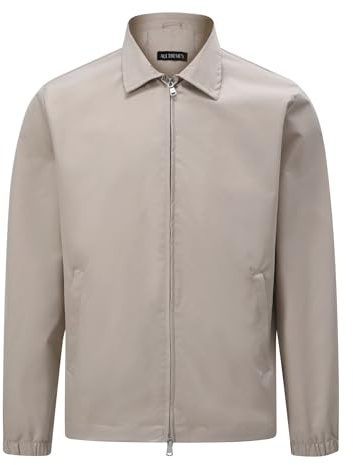 Allthemen Bomber Homme Léger Blouson Sport Respirant Veste Basique Jacket | Col Revers,Fermeture Éclair,Couleur Uni,Decontrancte Formal,Légèr,Thin,Ourlet Élastique,Poche Zippée Utile,Coup-Vent