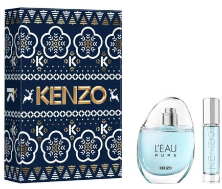 Kenzo L'Eau Pure Geschenkbox für Herren, Eau de Parfum, 50 ml, Mini Travel Size 10 ml