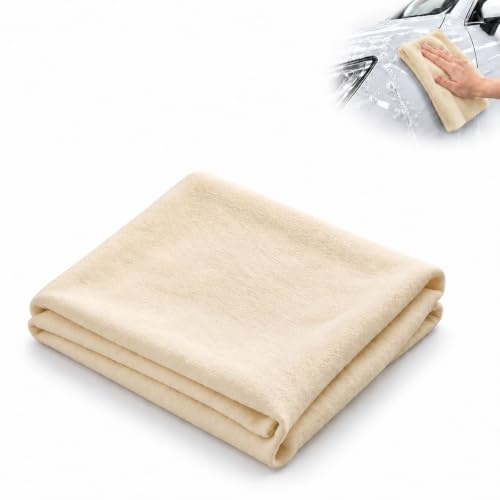 Buaak 1 Stück 30x40 cm Auto Reinigungstücher | Hochwertige Fensterleder-Politurtücher für Scheiben, Karosserie & Lack | Premium Pflegetücher