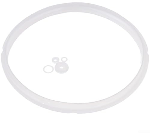 HEIBTENY22cm Silicone Sealing Ring Gasket for 5-6L Electric Pressure Cooker, Transparent Rubber Replacement Seal Part with 24cm Outer Diameter, Heat Resistant O-Ring