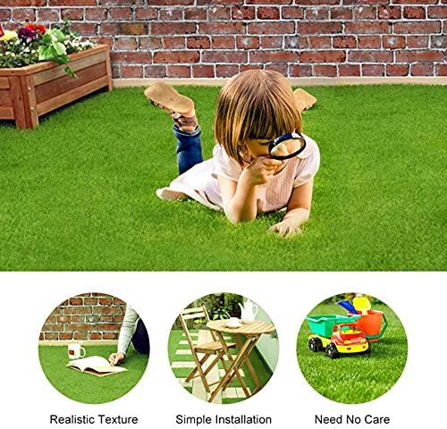 Kunstrasen 2 Größen Synthetische Matte Rasen Garten Landschaft Ornament Wohnkultur(15 * 15cm)
