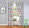 Kids Zone Home Linen Vorhang-Set mit Ösen, für Jungen, Mädchen, Teenager, Schlafzimmer, mehrfarbig, Paris, Eiffelturm, Kronleuchter, Rosen, Blumen, fliegender Luftballon, Rose, Rosa, Grün, Türkis,