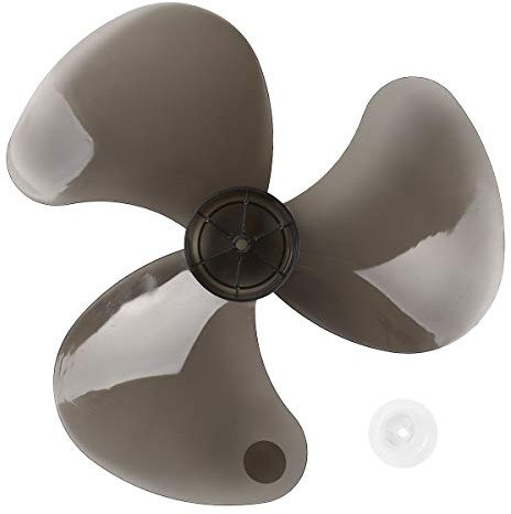 Freebily 12/16 Zoll Lüfterflügel 5/3 Blätter aus Kunststoff Blätter Ersatzteile für Haushalt Stand Lüfter Tischventilator Standfußlüfter Universal Zubehör Schwarz 3 Blätter 16 Inch