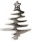creativ home Aluminium Baum Kerzen - Pin. 7cm. Set mit 4 Kerzenstecker, Bäumen. Kerzenverzierung in Silber