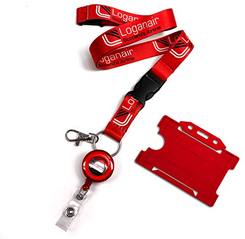 Loganair Airlines Logo Dye Sublimation Lanyard Set