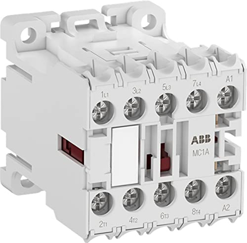 MC1A400AR1 Mini-Kontaktgerät, 4 Hauptkontakte NO, 24 V, 50/60 Hz, weiß, 5,6 x 4,5 x 4,8 cm (Referenz: 1SAL102160R9901)