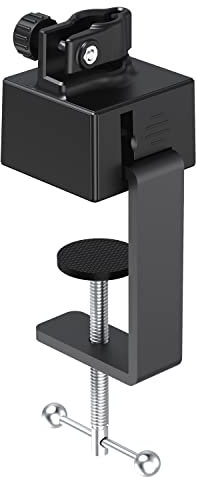 Youshares Metal Table Mounting Clamp for Microphone Arm Stand with Adjustable Interface Aperture Fits Desktop Boom Mount