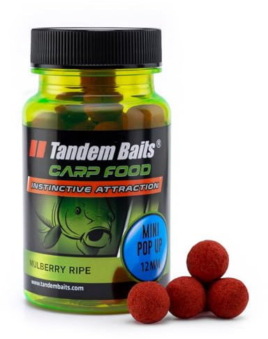 Tandem Baits Karpfen Futter Angelfutter Pop Ups Boilies Zig Rig Chod Rig Hakenköder Carp Food Perfection Mini Pop-Up 12 mm 30 g Reife Maulbeere