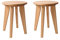 Krok Wood 2X Hocker aus Massivholz 35x35x46 cm (Dresden)