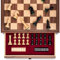 A&A Juego de ajedrez de madera de nogal de 15 pulgadas con cajón de almacenamiento, piezas de ajedrez con triple peso, altura King de 3 pulgadas, caja de nogal con incrustaciones de nogal y arce, 2