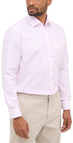 ETERNA Modern Fit Hemd Langarm New Kent Kragen Streifen rosa Größe 42