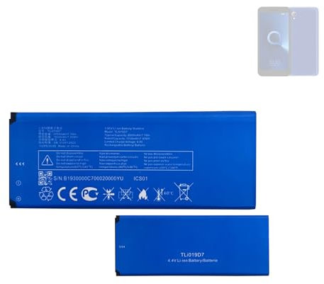 HIGHAKKU Ersatzakku Batterie TLi019D7 kompatibel mit Alcatel 1 Dual SIM/TCL 5033A, 5033D, 5033J, 5033T, 5033X, U3A / Telstra Essential Plus 2018 / Vodafone Smart E9