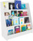 CLP Bücherregal Melfa I Zeitschriftenständer Mit 4 Fächern I Regal Für Kinderbücher I Organizer Weiß, Größe:80 cm