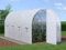 Vente-unique-Serre Tunnel avec Structure en Acier galvanisé et Porte 9 m² - L200 x l450 x H200 cm - Blanc - ALOCASIA