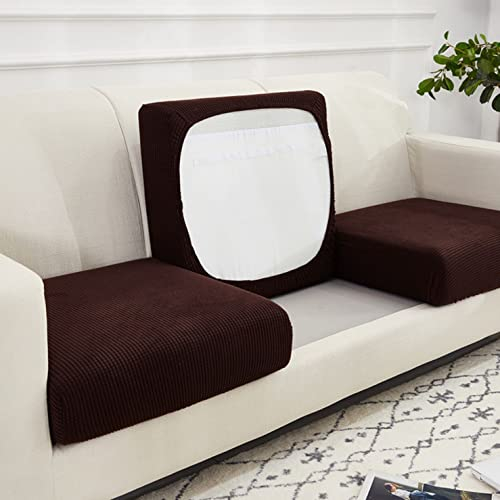 WEJOY Sofa Sitzkissenbezug, Stretch Sitzkissenschutz, Elastischer Kissenbezüge, Husse Überzug Bezug Für Sofa Sitzkissen, rutschfest Stoff Tartan