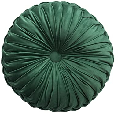 GRIRIW Sofakissen Kuschelig Schalenkissen Yoga Sitzen Gartenkissen Bodenkissen Für Sitzgelegenheiten Kissen Im Wohnzimmer Knotenkissen Dunkelgrünen Dekokissen Rund Rundwurf Teppich Kürbis
