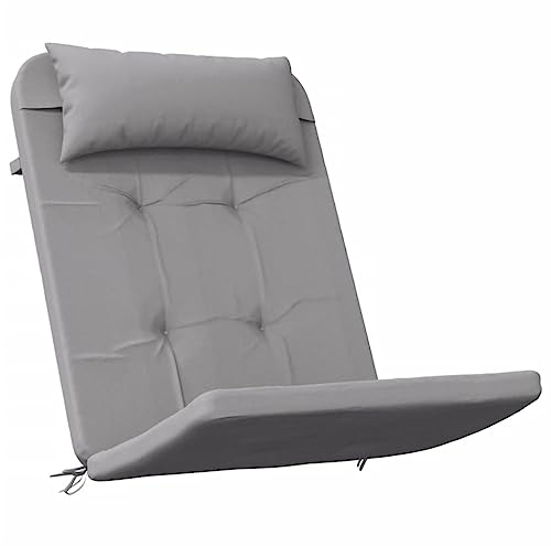 vidaXL Adirondack Auflage 2 STK., Sitzauflage für Gartenmöbel, Wasserabweisendes Sitzkissen, Stuhlkissen Gartenkissen, Grau Oxford Gewebe
