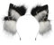 sazpajacos Metall Punk Stil Katze Ohren Kopfbedeckung Tier Ohren Kopfschmuck Anime Verkleidung Requisiten Halloween Karneval Cosplay Kostümzubehör für Erwachsene Frauen Männer, Schwarz Weiß