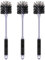 YeuDeuy Long Handle Bottle Brush, Bottle Brush Cleaner with Dual Function Bristles for Water Bottles, Glasswares, Mugs, Thermoses, Baby Bottles, Black 3 Pack