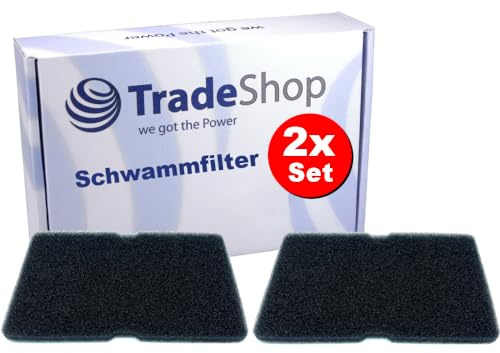 2x Trade-Shop Schwammfilter kompatibel mit Blomberg 7188381800 7188871100 7188871200 7188871300 7188872500, kompatibel mit V-Zug 7188232610