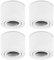 Sweet Led 4x Deckenspots Aufputz flach 50mm Aluminium Aufbauspots schwenkbar Ø 80mm 230V Aufbaustrahler - weiß matt, rund