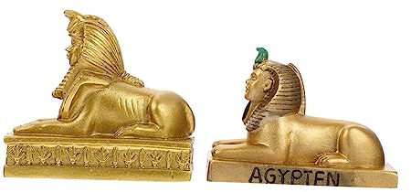 Yardenfun 2 Stück Sphinx Heimstatue Skulptur Figur Büro Tischdekoration Kunstharz Artware Statue Kunsthandwerk Kunstharz Dekore Büro Heimdekoration Kunstharz Kunsthandwerk